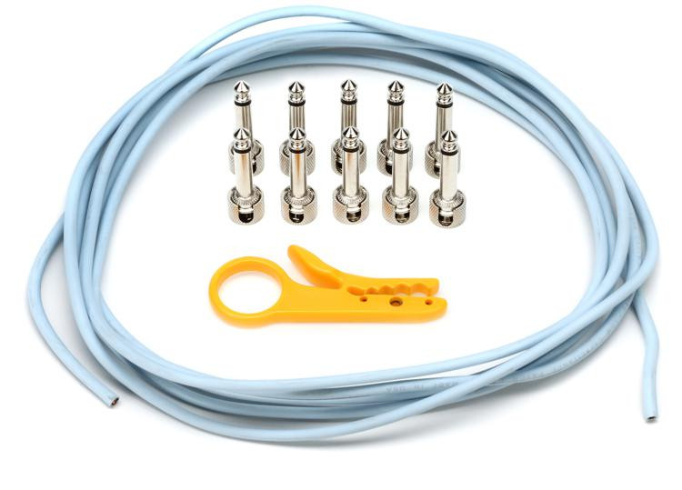 Lava Cable Tightrope Pedalboard Cable Kit 10 foot Carolina Blue