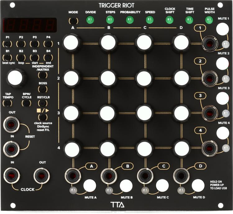 Tiptop Audio Trigger Riot Eurorack Sequencer Module Black Sweetwater