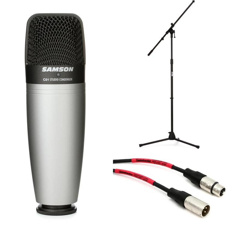 Samson C01 Largediaphragm Condenser Microphone Bundle with Stand and