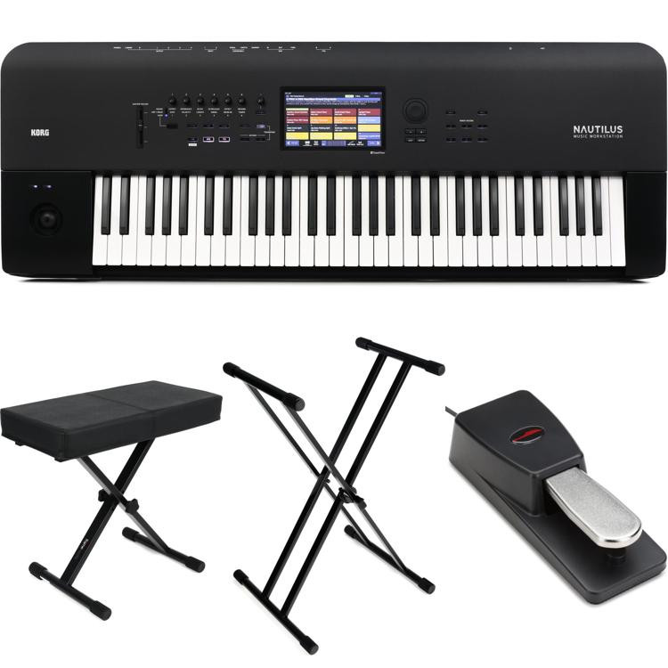 Nautilus 61 61key Synthesizer Workstation Essentials Bundle