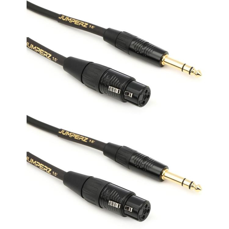 JUMPERZ JGTRSXF15 Gold Cable 15 foot (2Pack) Sweetwater