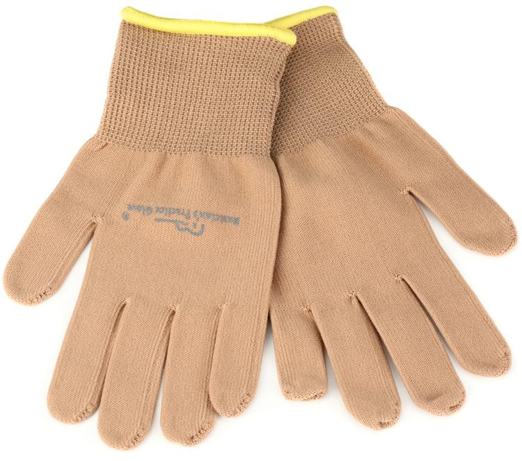 Musician's Practice Gloves Guitar/Bass Glove XS, Tan (2pack