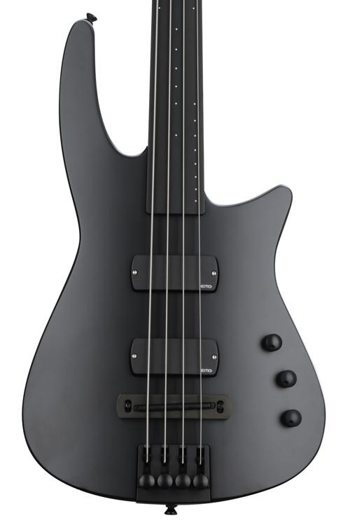 NS Design NXT4a Radius Fretless Bass Guitar Black Sweetwater
