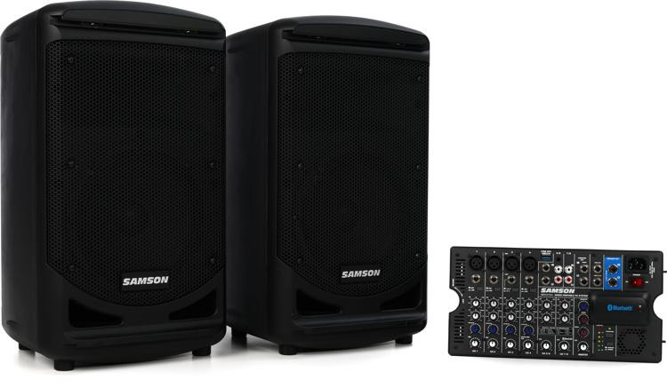 PA Sound System Samson Expedition XP800 8 channel 800W Portable PA System 