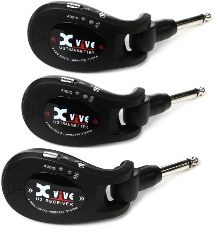 Xvive U2 Dual Transmitter Digital Wireless Guitar System Black