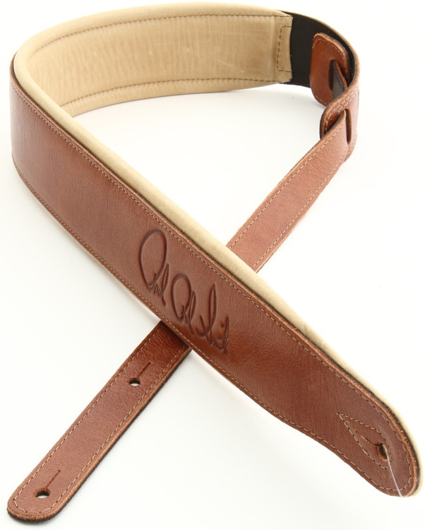 PRS Leather Signature Strap Cognac and Tan Sweetwater
