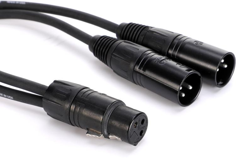 Pro Co 1' YMXF2XM1 XLRF to (2) XLRM YCable Sweetwater