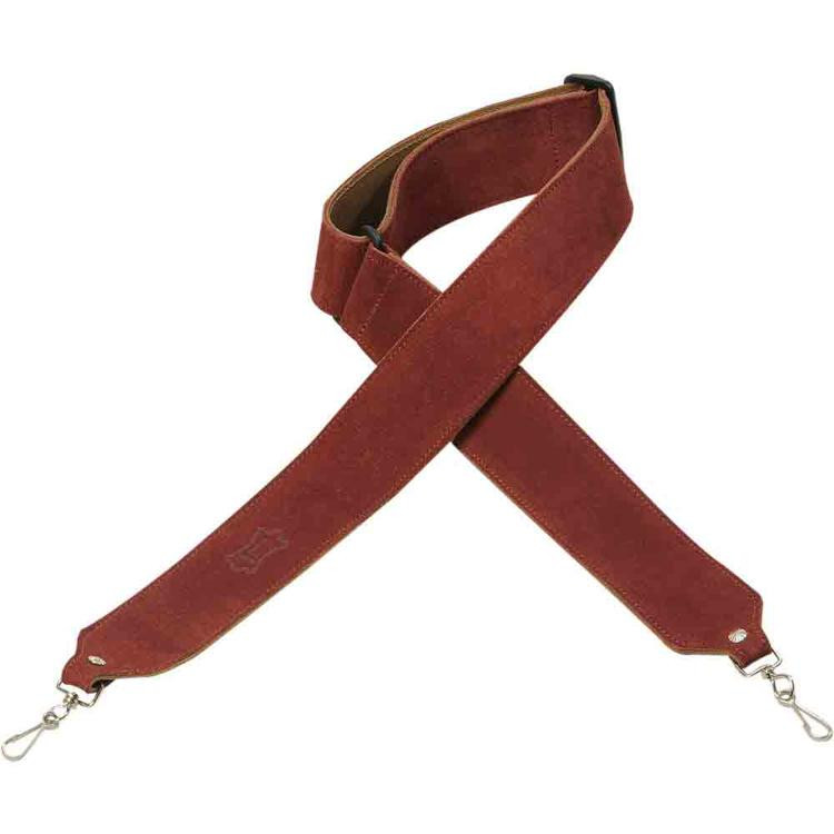 Levy's M9S 2" Suede Leather Banjo Strap Burgundy Sweetwater
