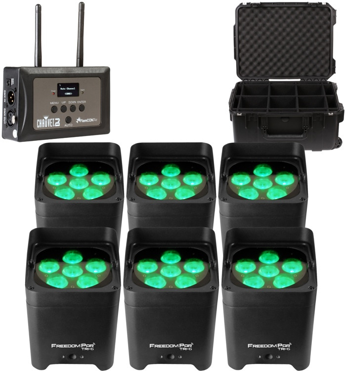 Chauvet DJ Freedom Par Tri6 RGB Wireless Par Package w/ Case Sweetwater