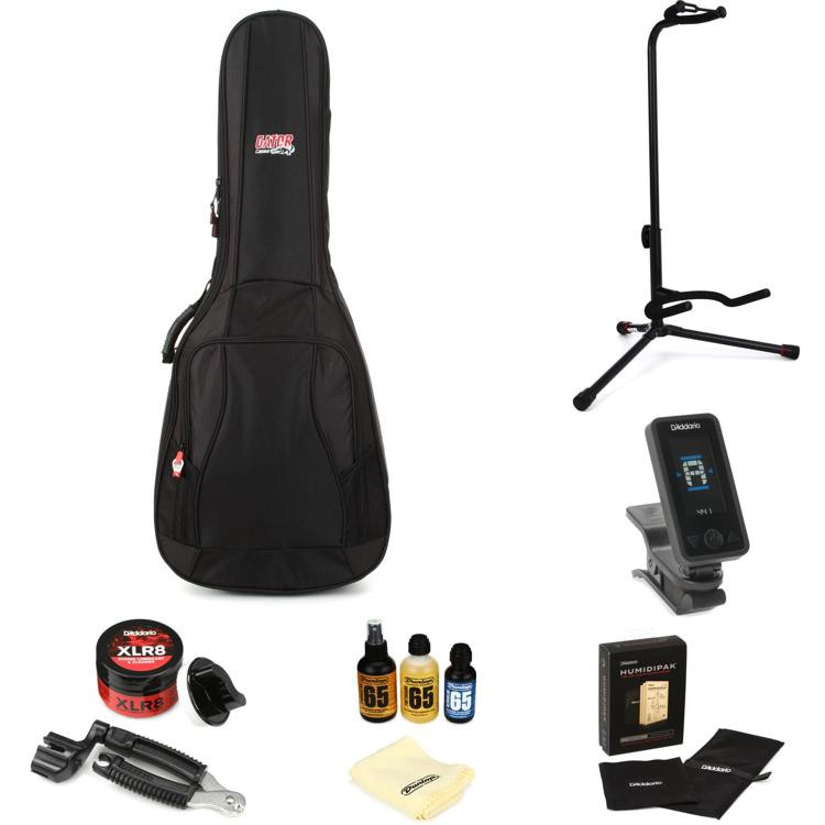 Gator 4G Series Gig Bag Essential Care Bundle Acoustic Guitar