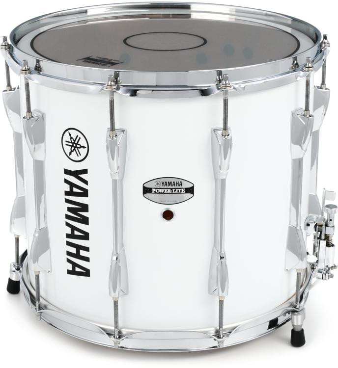 Yamaha MS6300 PowerLite Marching Snare Drum 14inch x 12inch White Sweetwater