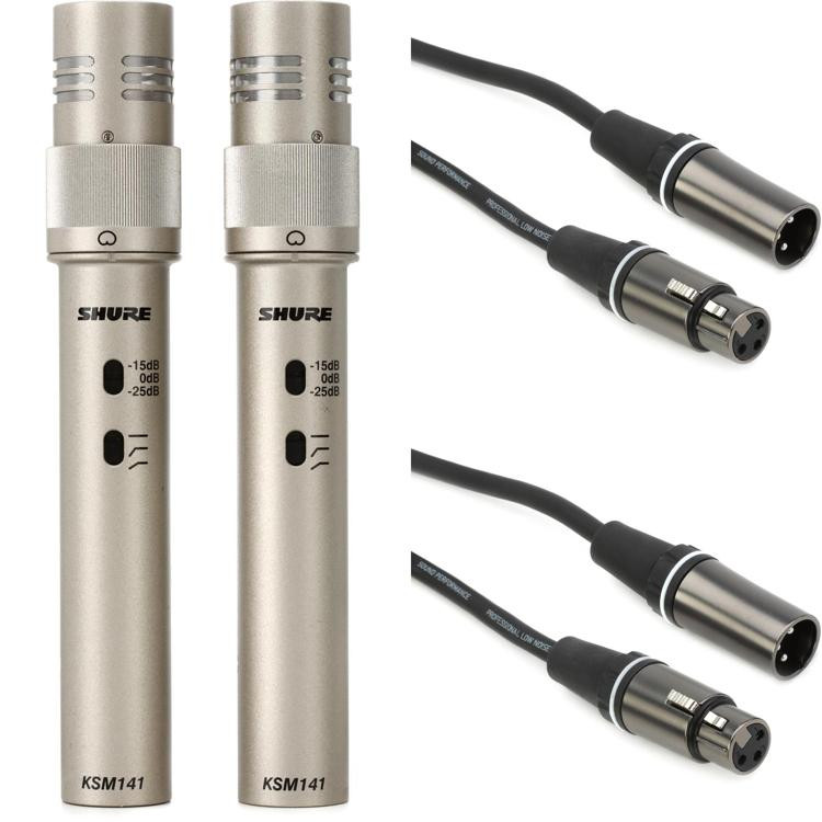 Shure KSM141 Smalldiaphragm Condenser Microphone (Stereo Pair) with