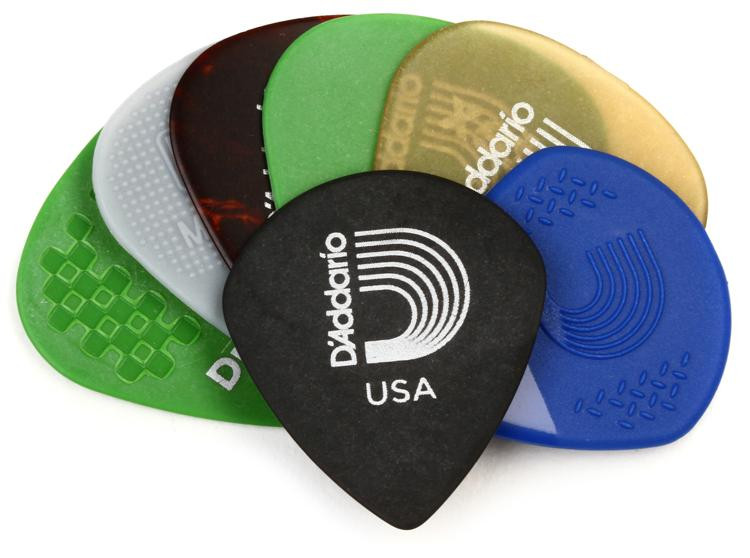 D'Addario Assorted Guitar Picks 7pack, Medium Sweetwater