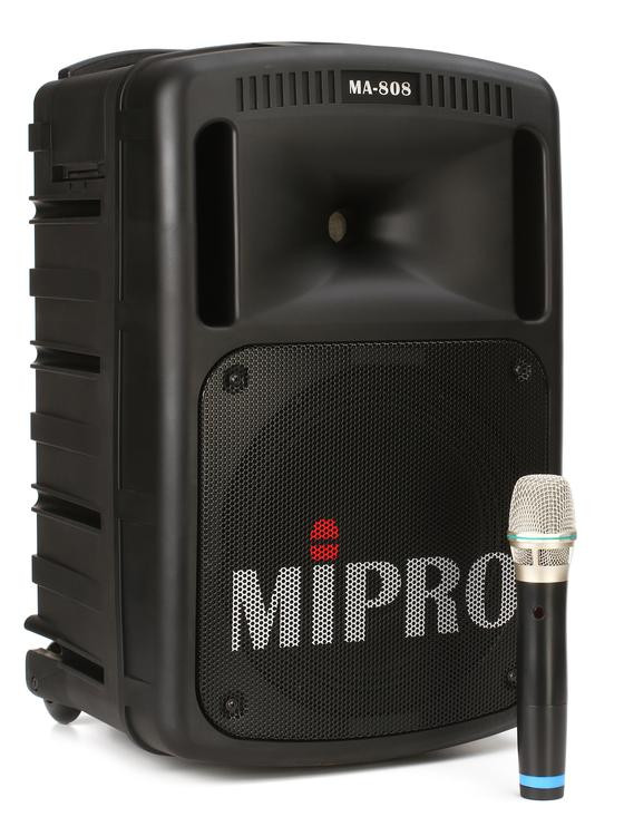 MIPRO MA808 Portable PA System with CD Player, Wireless Mic, and