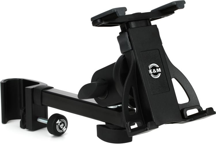 K&M 19740 Universal Tablet Holder Clamp Mount for iPad/Tablet Height