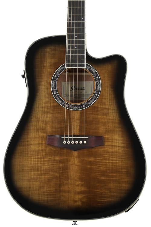 Ibanez Pf28ece Acoustic Electric Guitar Dark Violin Sunburst Sweetwater 