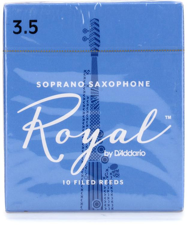 D'Addario RIB1035 Royal Soprano Saxophone Reeds 3.5 (10pack