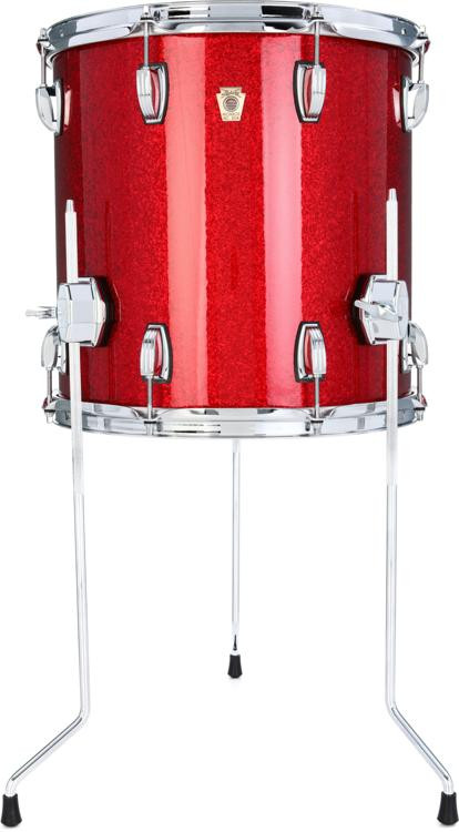 Ludwig Classic Maple Floor Tom 14" x 14" Red Sparkle Sweetwater