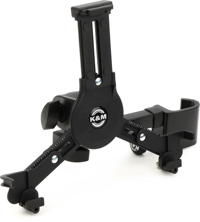K&M 19791 Universal Tablet Holder Clamp Mount for iPad/Tablet Height