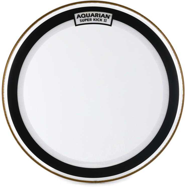 Aquarian Drumheads Superkick II Bass Drum Head 22" Clear Sweetwater