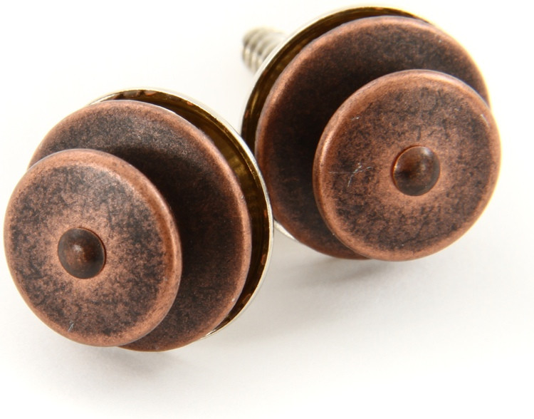 Loxx Strap Lock System for Guitar or Bass Antique Copper Finish