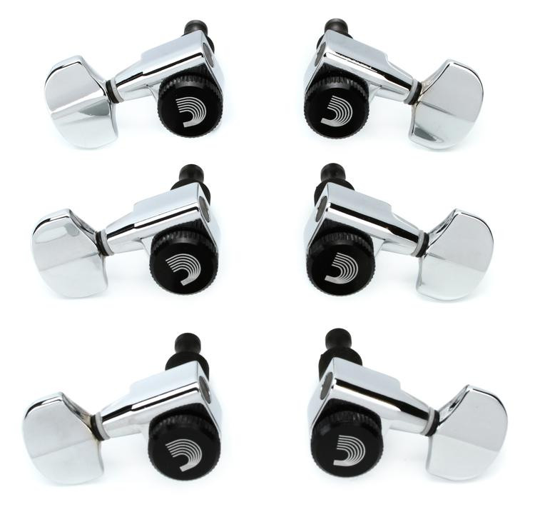 D'Addario AutoTrim Locking Tuning Machines 3+3 Chrome Sweetwater