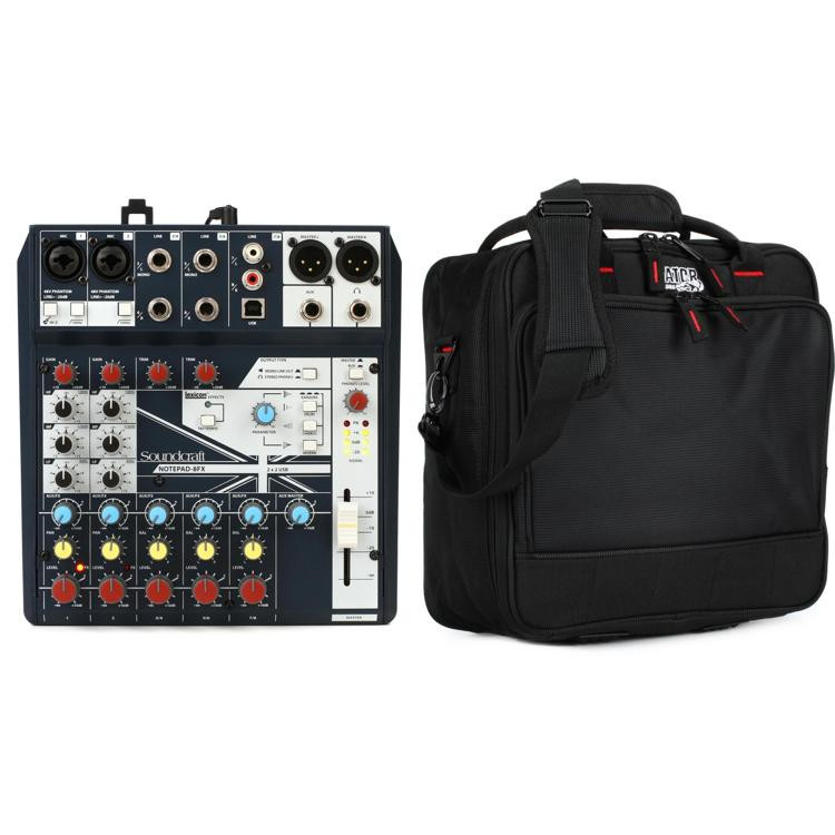Soundcraft Notepad8FX Mixer and Bag Bundle Sweetwater