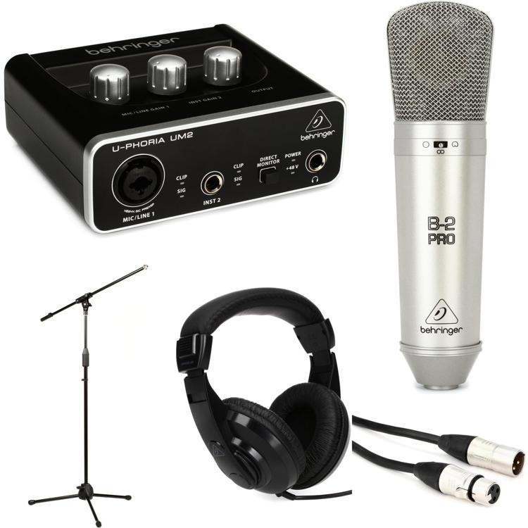Behringer UPhoria UM2 USB Audio Interface and B2 Pro Dualdiaphragm