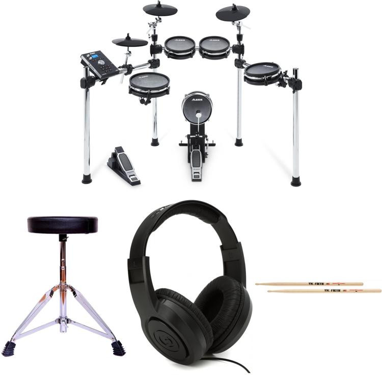 Alesis Command Mesh Electronic Drum Set Essentials & Headphones Bundle