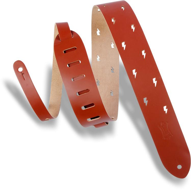 Levy's M12LBC Chrometan Leather Guitar Strap Walnut Sweetwater