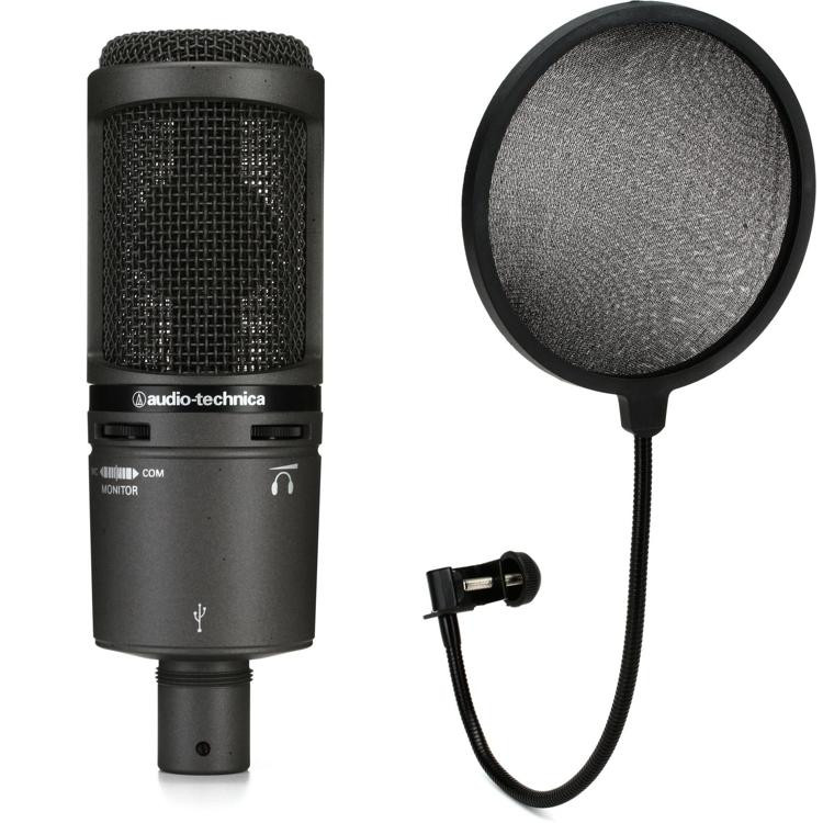AudioTechnica AT2020USB+ Cardioid Condenser USB Microphone with Pop