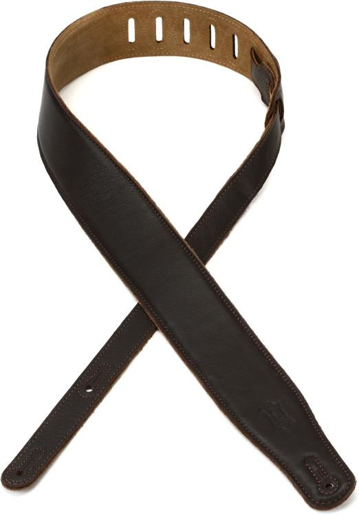 Levy's M26GF Garment Leather Guitar Strap - Dark Brown | Sweetwater