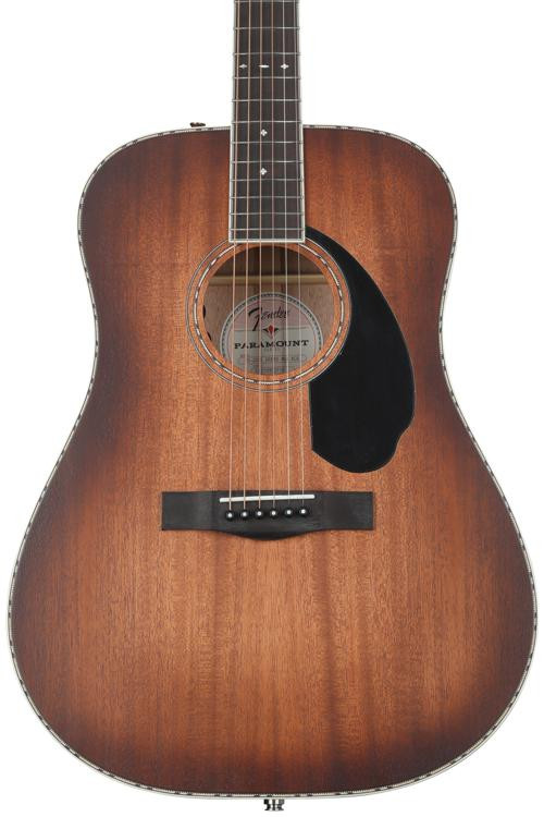 Fender PD220E All Mahogany Dreadnought Acousticelectric Guitar Aged