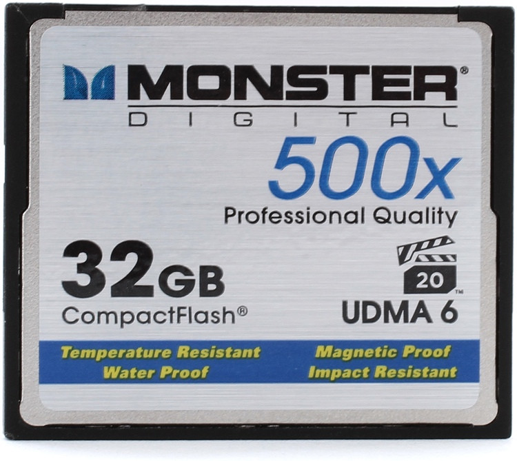 Monster Digital 32GB CompactFlash Card 32 GB, 500x Sweetwater