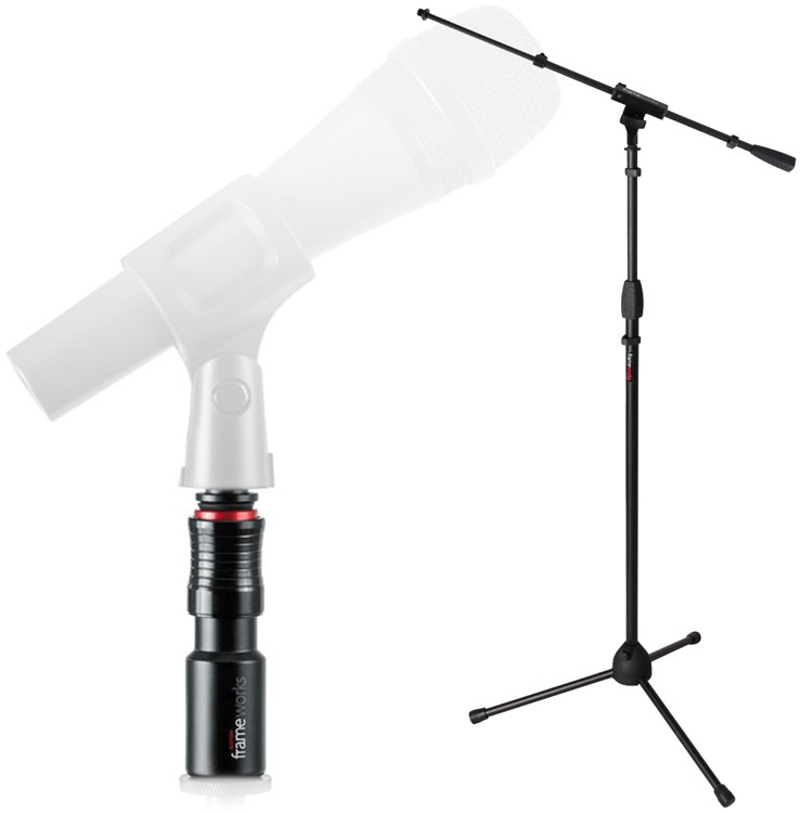 Gator Frameworks Mic Stand and Quickrelease Mic Adapter Package