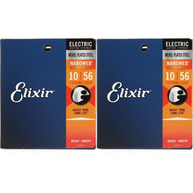 Elixir Strings 12057 Nanoweb Electric Guitar Strings .010.056 Light