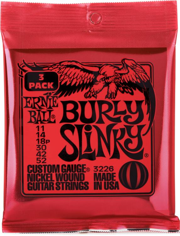Ernie Ball 3226 Burly Slinky Nickel Wound Electric Guitar Strings