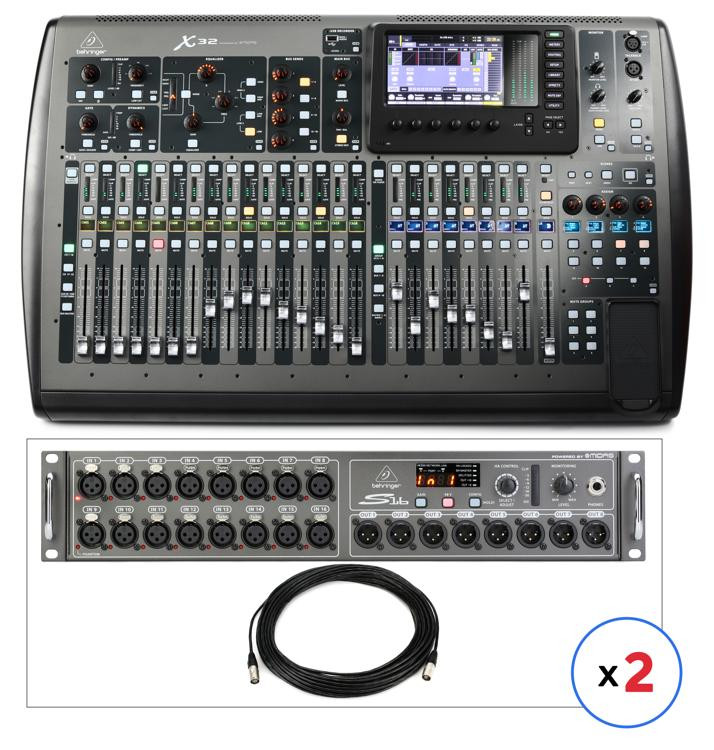 Behringer X32 Digital Mixer And Dual S16 Stage Box Bundle | Sweetwater