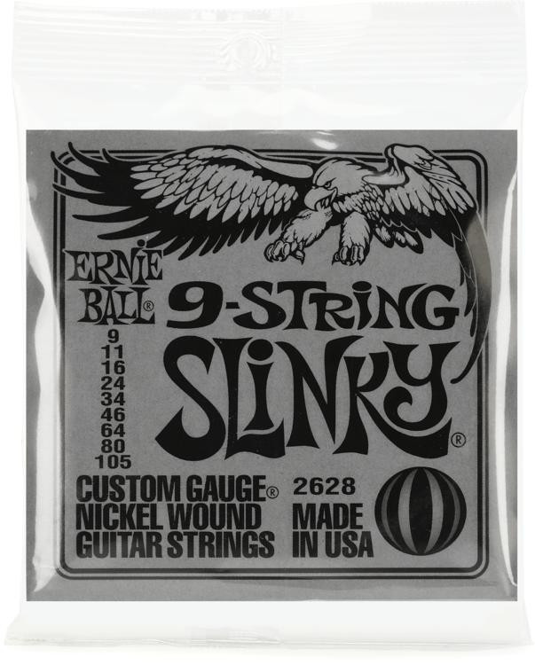 Ernie Ball 2628 Regular Slinky 9string Nickel Wound Electric Guitar
