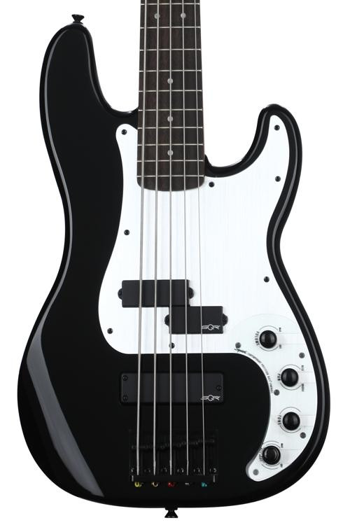 Squier Contemporary Active Precision Bass PH V - Black | Sweetwater