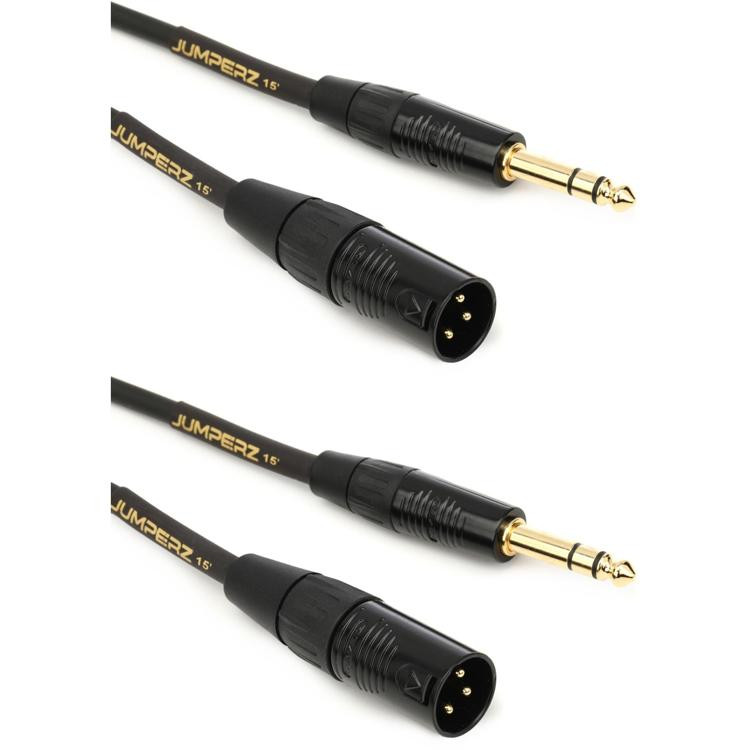 JUMPERZ JGTRSXM15 Gold Cable 15 foot (2Pack) Sweetwater