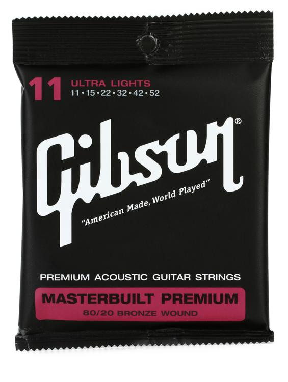 Gibson Accessories SAGBRS11 Masterbuilt Premium 80/20 Bronze Ultra