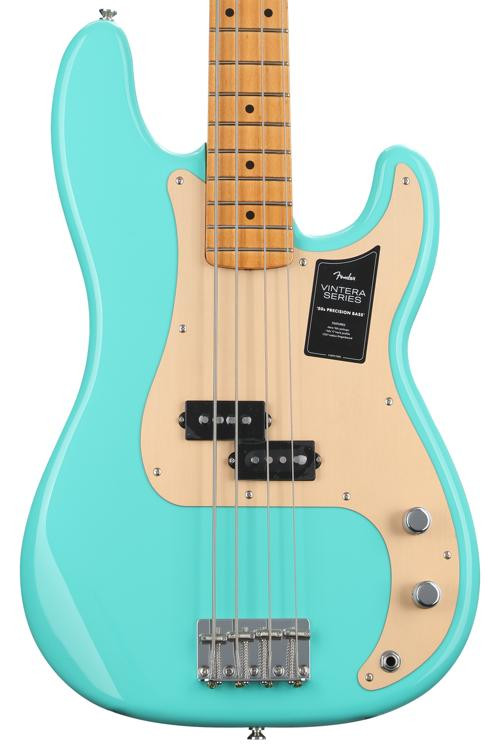 Fender Vintera '50s Precision Bass - Sea Foam Green Reviews | Sweetwater