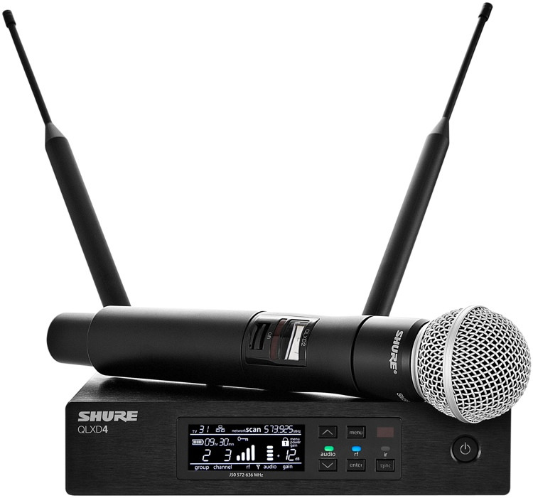 Shure QLXD24/SM58 Handheld Wireless Microphone System G50 Band, 470