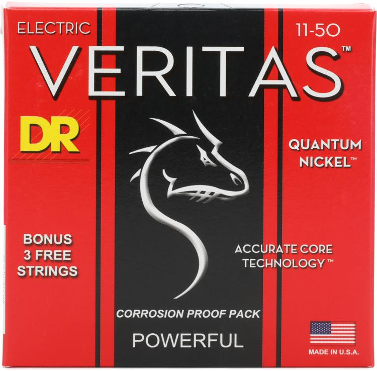 DR Strings VTE11 Veritas Electric Guitar Strings .011.050 Heavy