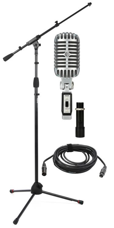 Shure 55SH Series II Cardioid Dynamic Microphone Bundle with Stand and