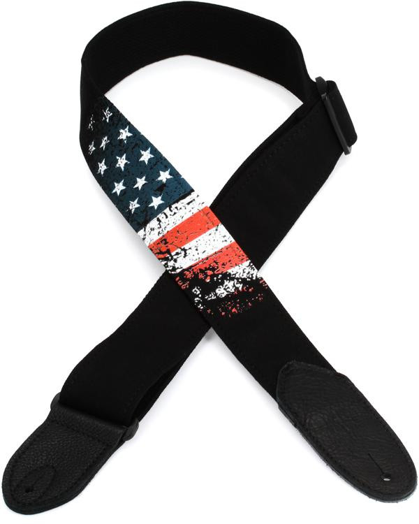 LM Products Graphic Series Guitar Strap American Flag Sweetwater