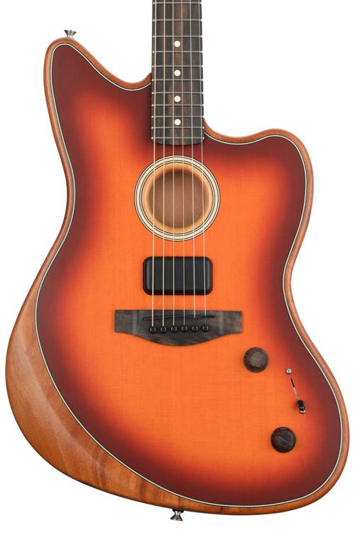 Fender Acoustasonic Jazzmaster Acousticelectric Guitar Tobacco