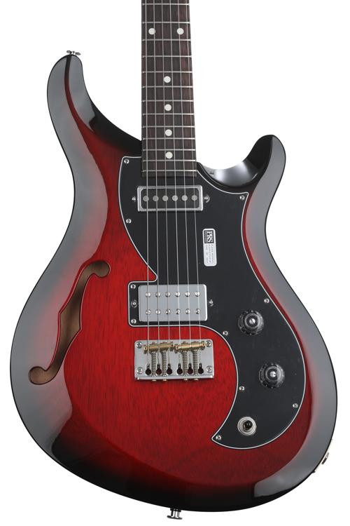 PRS S2 Vela SemiHollow Electric Guitar Scarlet Sunburst Sweetwater