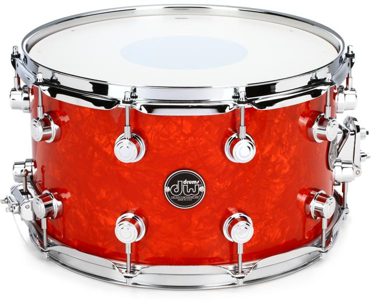 Dw Performance Series Snare Drum 8 Inch X 14 Inch Tangerine Marine Sweetwater 